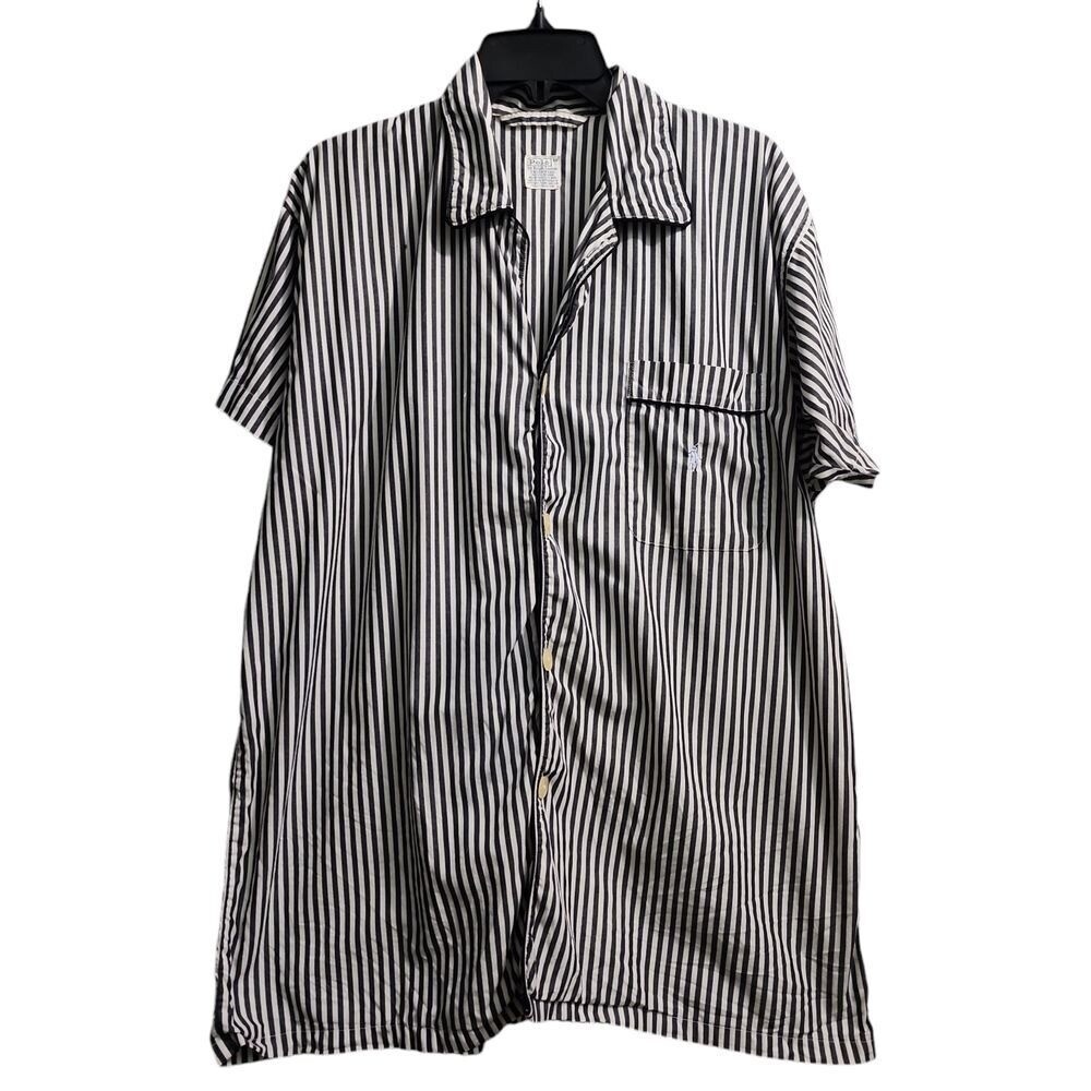 Vintage Polo Ralph Lauren Men's Striped Short Sleeve‎ Cotton Shirt Casual S/M
